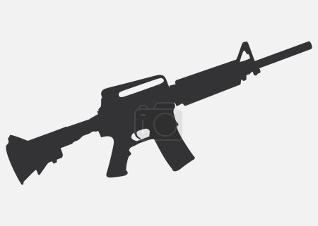 Maschinengewehr-Vektor-Symbol isoliert auf weißem Hintergrund