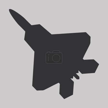 military fighter vector icon isolated on white background
