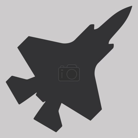military fighter vector icon isolated on white background