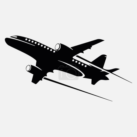 airplane vector icon isolated on white background