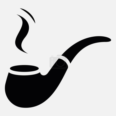 Illustration for Smoking pipe vector icon isolated on white background - Royalty Free Image