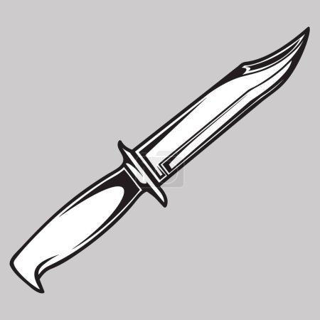 Icono de vector de cuchillo aislado sobre fondo blanco