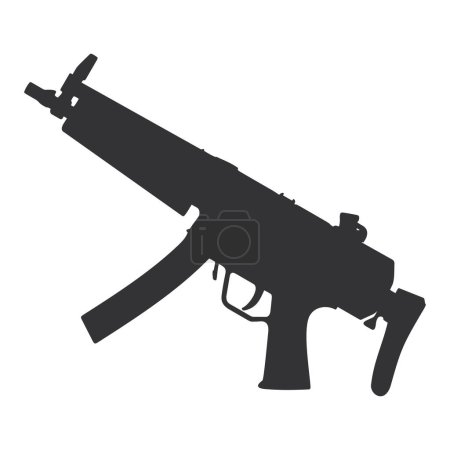machine gun vector icon isolated on white background