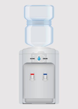 Vektor Wasserkühler isoliert auf weißem Hintergrund
