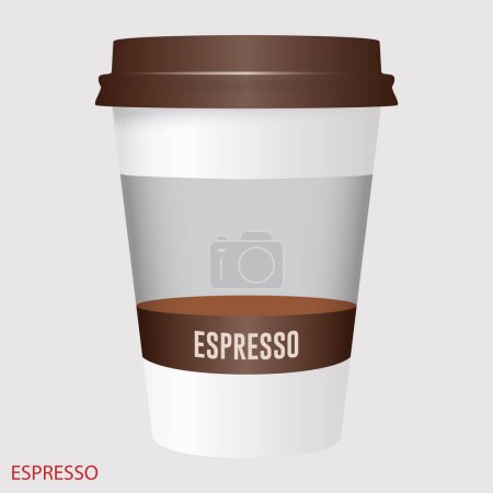 Téléchargez les illustrations : Espresso café type icône vectorielle isolé sur fond blanc - en licence libre de droit