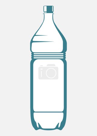 Plastikflaschenvektorsymbol isoliert auf weißem Hintergrund