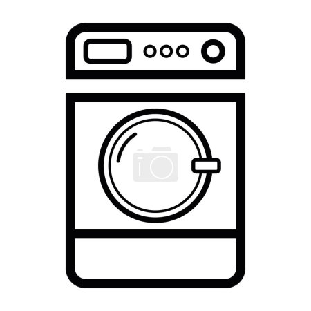 icône vectorielle machine à laver isolé sur fond blanc