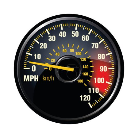 vector car speedometer isolated on white background