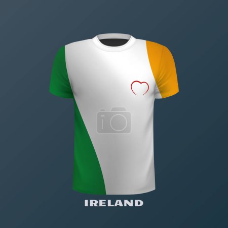 Illustration for Vector T-shirt in the colors of the Irish flag - Royalty Free Image