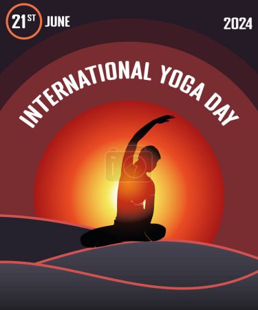 Vektorbanner internationaler Yoga-Tag-14