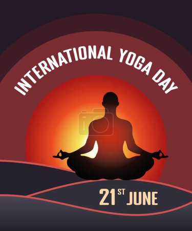 Vektorbanner internationaler Yoga-Tag-13