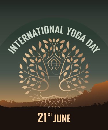 Vektorbanner internationaler Yoga-Tag-19