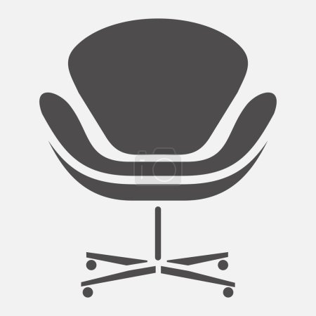 Stuhl-Vektor icon-2 isoliert auf weißem Hintergrund