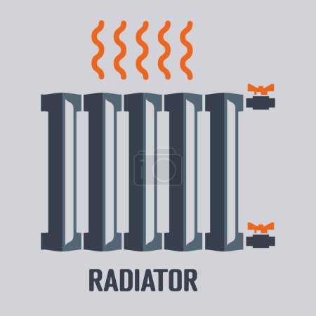heater radiator vector icon-2 isolated on white background