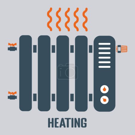 heater radiator vector icon-6 isolated on white background
