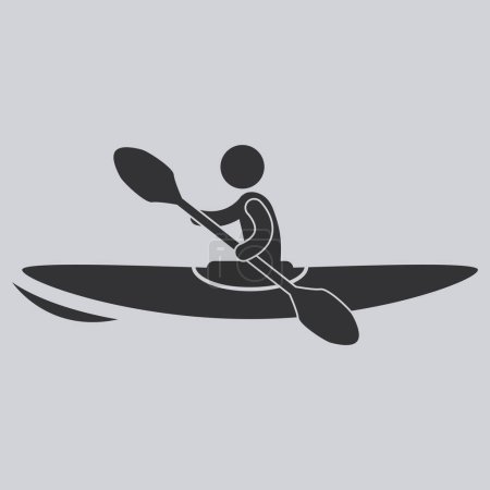 kayak vector icon isolated on white background