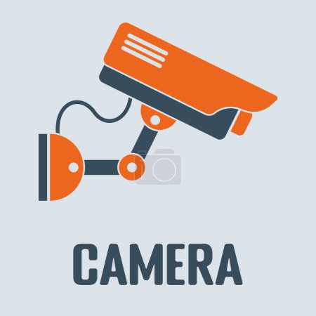 Überwachungsvideokamera-Vektor Icon-1 isoliert auf weißem Hintergrund
