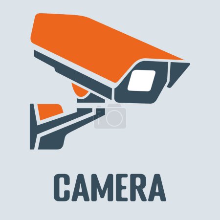 caméra vidéo de surveillance vecteur icône-2 isolé sur fond blanc 