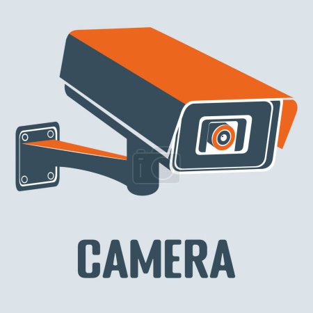 Überwachungskamera-Vektor-Symbol isoliert auf weißem Hintergrund