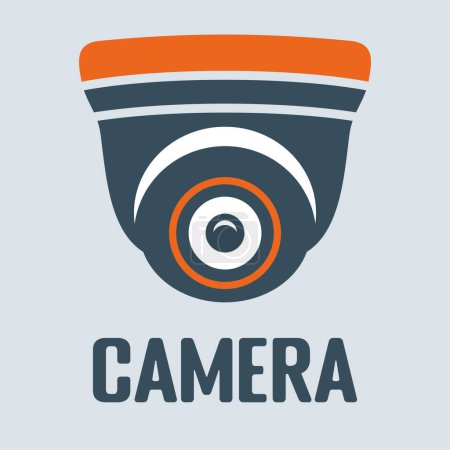 Überwachungskamera-Vektor-Symbol isoliert auf weißem Hintergrund
