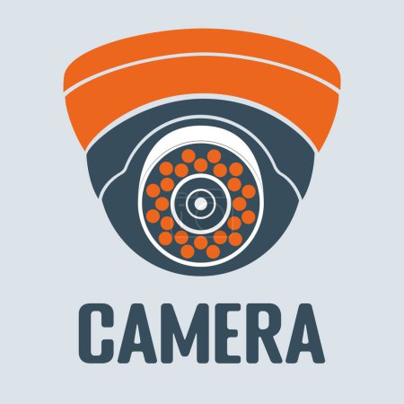 caméra vidéo de surveillance icône vectorielle isolée sur fond blanc