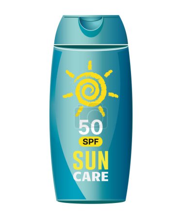 sun cream bottle vector icon isolated on white background