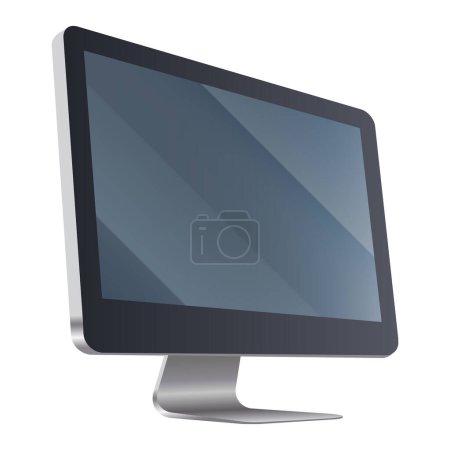 Monitor-Vektor-Symbol isoliert auf weißem Hintergrund
