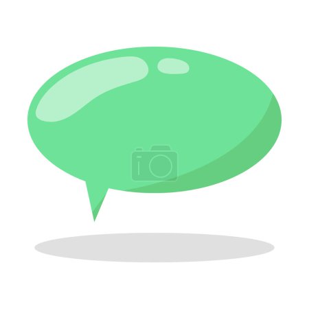 Photo for Speech bubble in green color. Chat bubble in vector. - Royalty Free Image