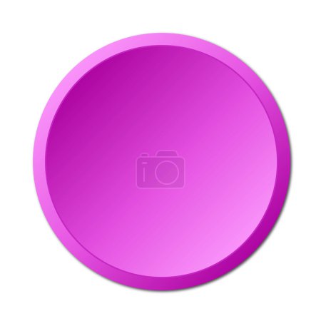 Photo for Pink round button. Button in vector - Royalty Free Image
