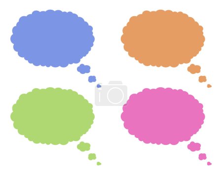 Photo for Set of speech bubbles clouds. Vector chat bubbles in color - Royalty Free Image
