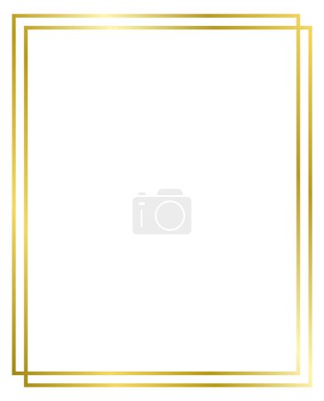 Photo for Gold frame isolated on white. Vector golden frame - Royalty Free Image