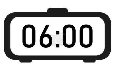 Digital alarm clock. Icon of alarm clock vector
