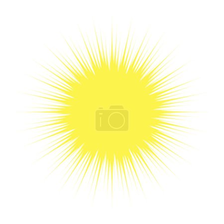 Photo for Yellow sun vector illustration. Sun icon. Abstract sun background - Royalty Free Image