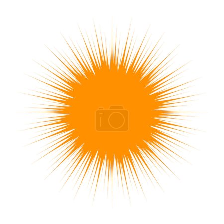 Photo for Yellow sun vector illustration. Sun icon. Abstract sun background - Royalty Free Image