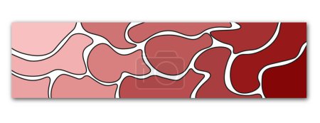 Photo for Web banner with red pattern. Abstract background for banner. Vector illustration - Royalty Free Image
