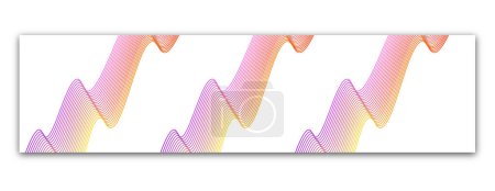 Photo for Vector abstract web banner with lines. Illustration of an background with waves. Pattern with colorful waves. Pink, orange, yellow - Royalty Free Image
