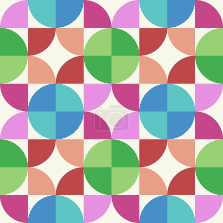 Illustration for Seamless geometric pattern. Vector abstract background. Colorful card - Royalty Free Image