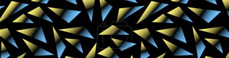 Photo for Web banner. Abstract background with triangles. Vector black pattern. Glass, crystal elements - Royalty Free Image