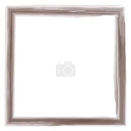 Photo for Acrylic frame isolated on white. Brown square frame in vector. Frame for text, picture, photo - Royalty Free Image