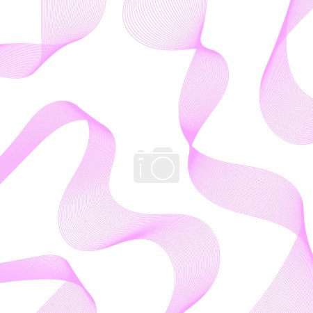 Photo for Abstract background with lines. Vector background with waves. Background for music album, poster, card, advertisement. Element for design isolated on white. Pink, girl, love, beauty - Royalty Free Image