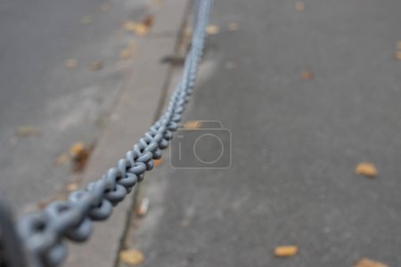 Photo for Anchor chain fence close up. Place for text. - Royalty Free Image