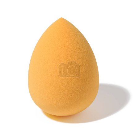 Photo for Orange oval new egg-shaped sponge for cosmetics and foundation - Royalty Free Image