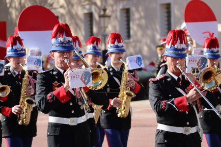 Téléchargez les photos : Monaco, Monaco - 11.19.2022 : Orchestre solennel à l'occasion de la fête nationale de Monaco - en image libre de droit