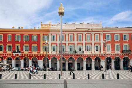 Photo for Nice, France - 15 May 2023: Place Massena in the center of Nice on a sunny day - Royalty Free Image