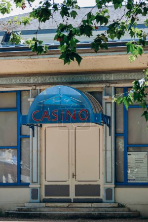 Photo for Vichy, France - 18 June 2023: Entrance to the Casino in the Parc des Resources in Vichy, France - Royalty Free Image