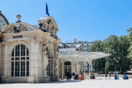 Photo for Vichy, France - 18 June 2023: Entrance to the Opera House in the Parc des Resources in Vichy, France - Royalty Free Image