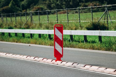 Photo for Movable lane dividers on the highway in Switzerland - Royalty Free Image