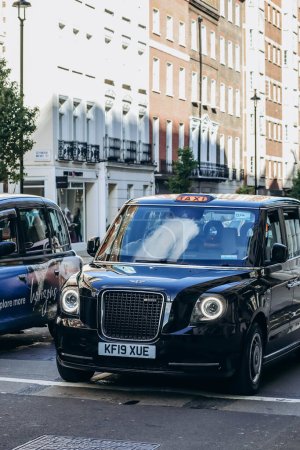 Photo for London, United Kingdom - September 25, 2023: Famous beautiful London taxis - cabs - Royalty Free Image