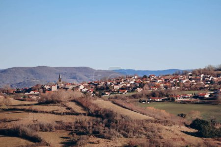 Small villages in the Auvergne region, France