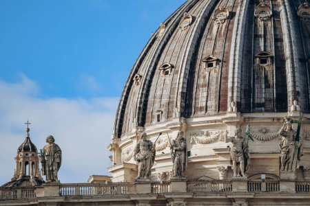 Photo for The Papal Basilica of Saint Peter in the Vatican, or simply Saint Peter's Basilica, an Italian Renaissance and Baroque church located in Vatican City - Royalty Free Image